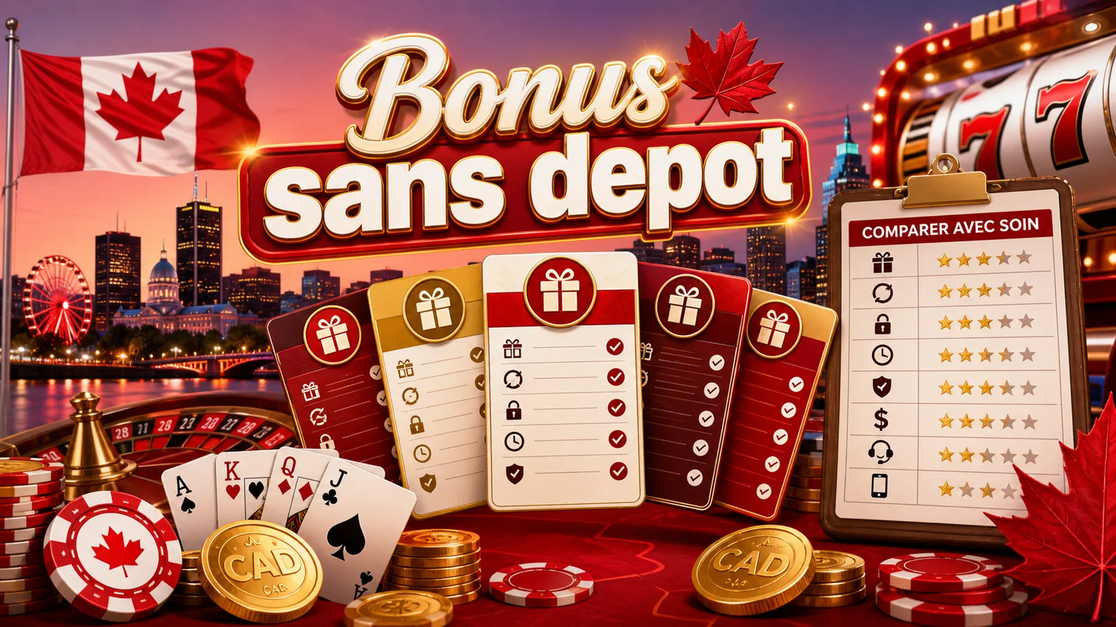 Casino bonus sans depot au Canada content banner