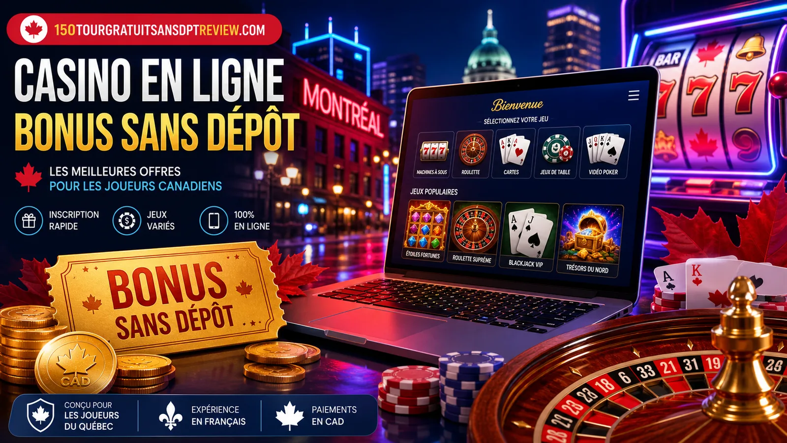 Casino en ligne avec bonus sans depot content banner