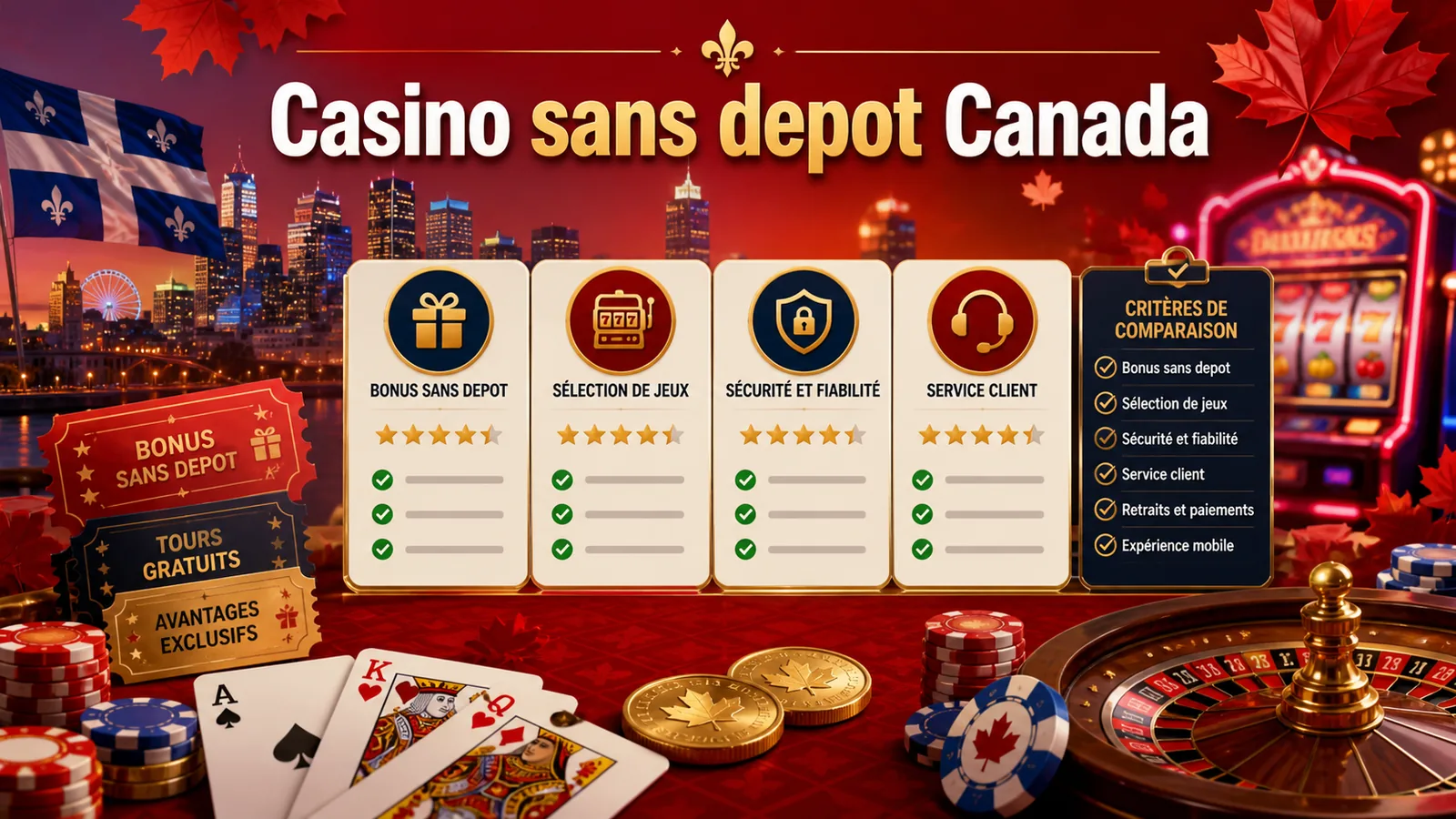 Meilleur casino sans depot au Canada content banner